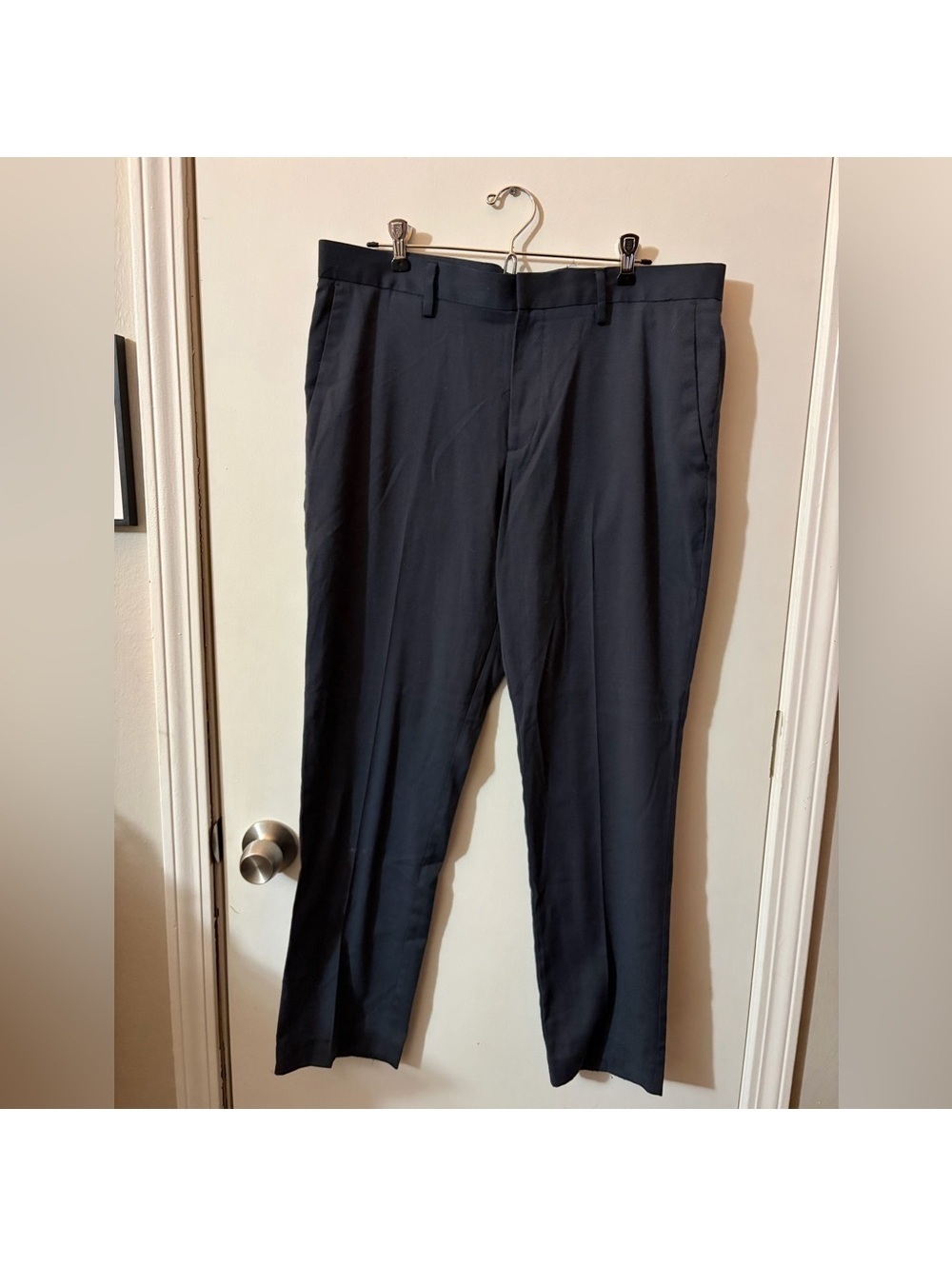 Perry Ellis 34x30 Slim Fit Men's Classic Dark Blue Pants Tote6